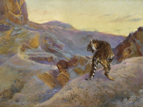 Tiger in the mountains by Rudolf Ernst